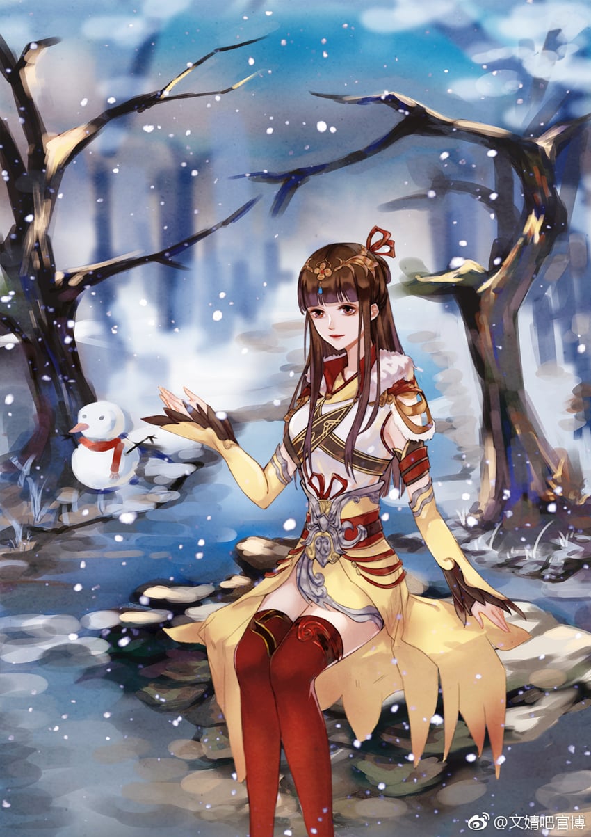 wen jing (hua jianghu zhi bei mo ting) drawn by wangwang_xian_rong