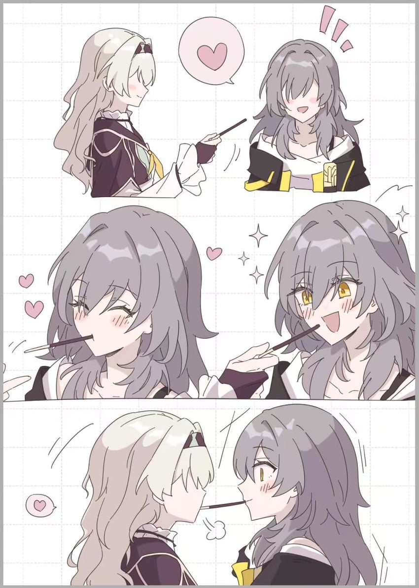 trailblazer, firefly, and stelle (honkai and 1 more) drawn by hsrmangakichi