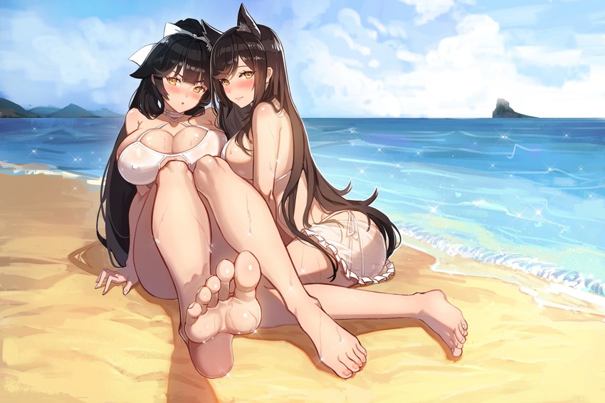 atago and takao (azur lane) drawn by cha_hou