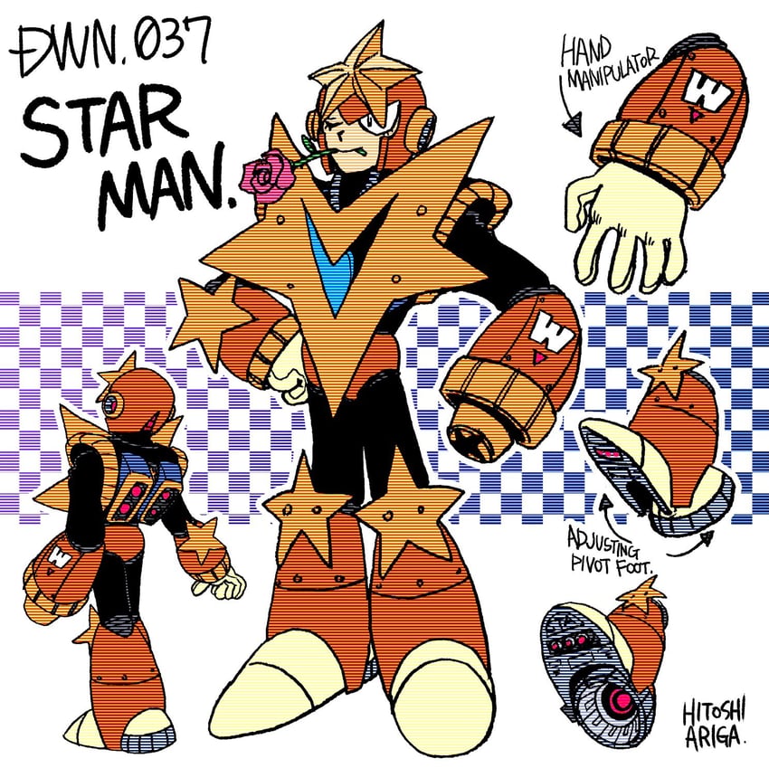 star man (mega man and 2 more) drawn by ariga_hitoshi