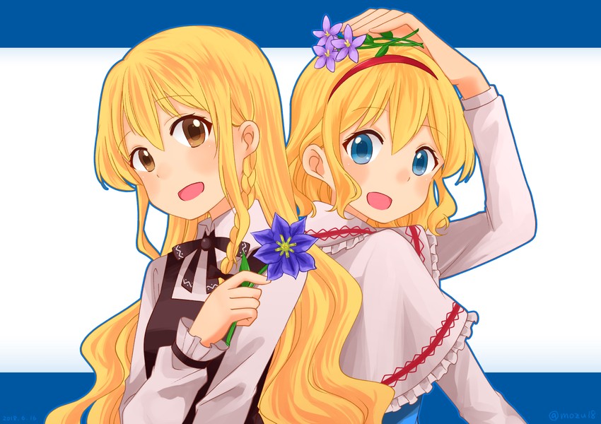 kirisame marisa and alice margatroid (touhou) drawn by kokonotsu_(mozu)