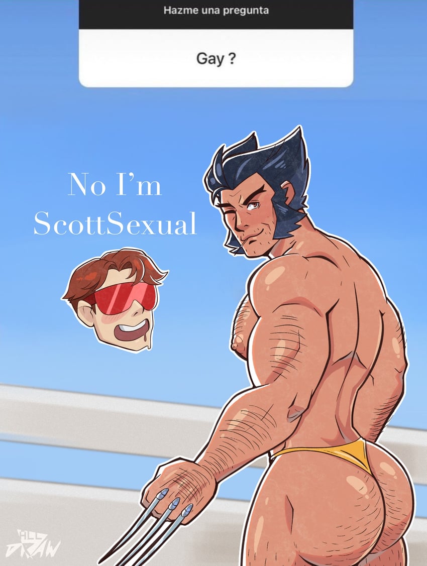wolverine and cyclops (marvel and 2 more) drawn by all_drawparty