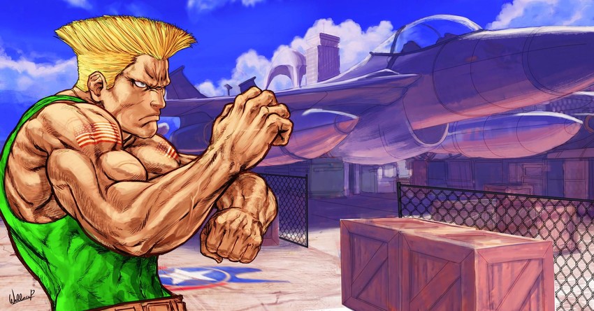 guile (street fighter and 1 more) drawn by wallace_pires