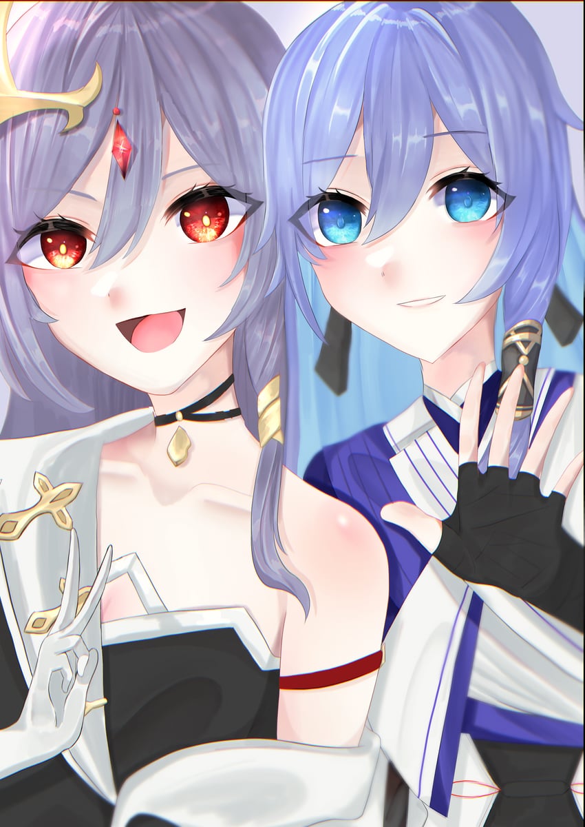 fu hua and herrscher of sentience (honkai and 1 more) drawn by kiriu_65