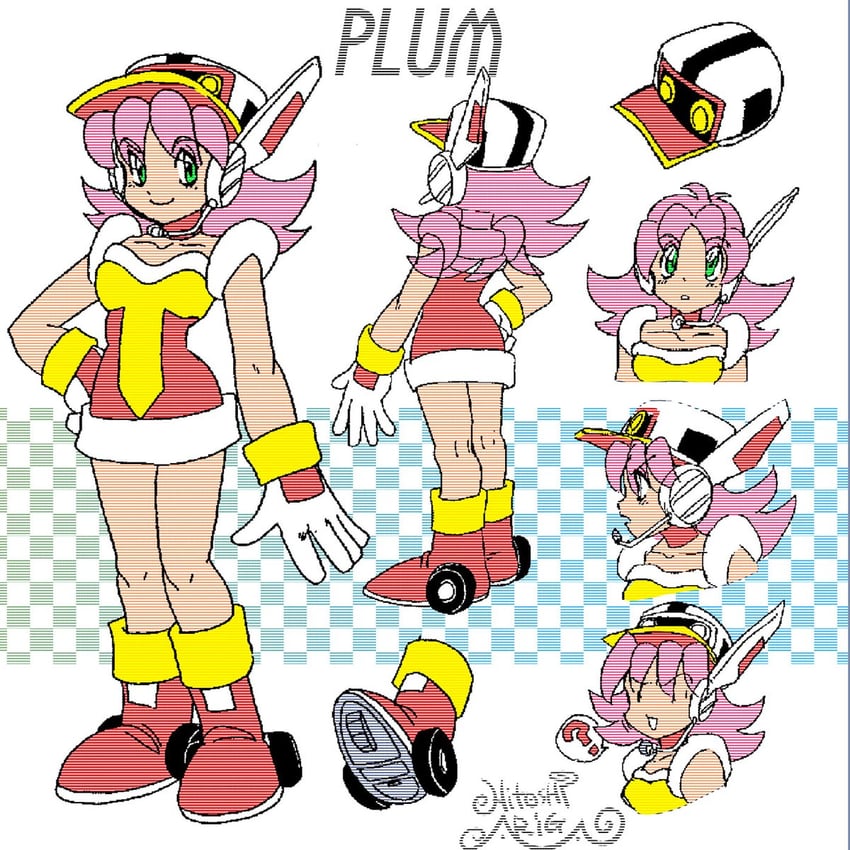 plum (mega man and 2 more) drawn by ariga_hitoshi