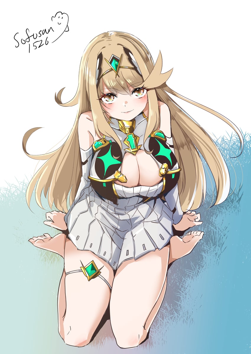 mythra (xenoblade chronicles and 1 more) drawn by sofusan1526