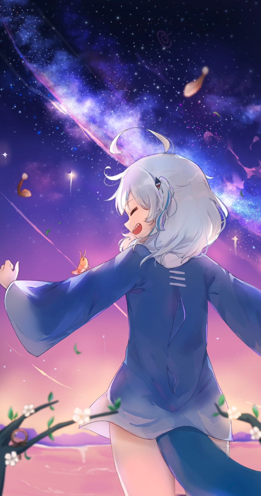 gawr gura and ebi-chan (hololive and 1 more) drawn by hirasawa_izumi