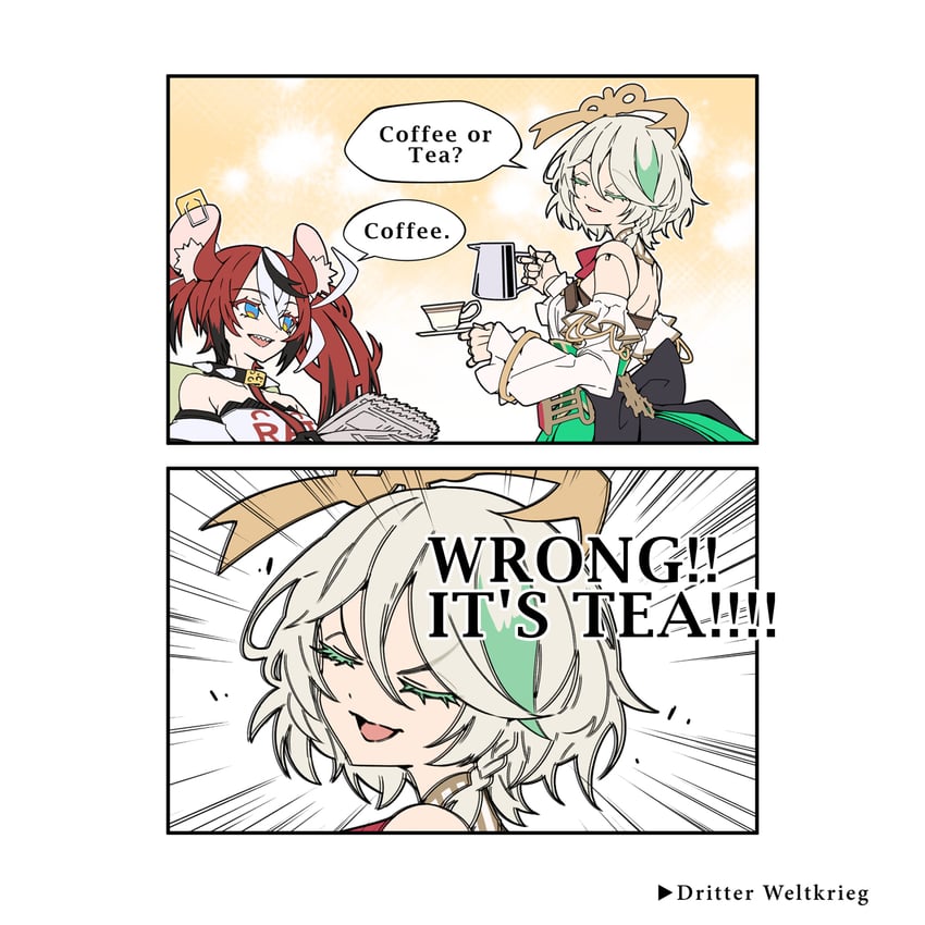 hakos baelz and cecilia immergreen (hololive and 1 more) drawn by taka_t