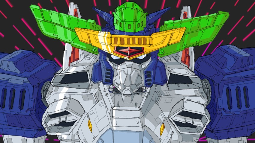 king j-der (getter robo and 3 more) drawn by drawfag