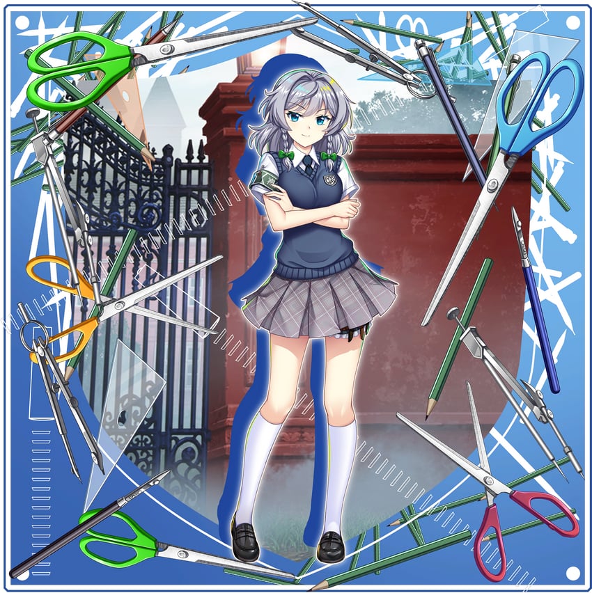izayoi sakuya (touhou and 1 more) drawn by rotte_(1109)