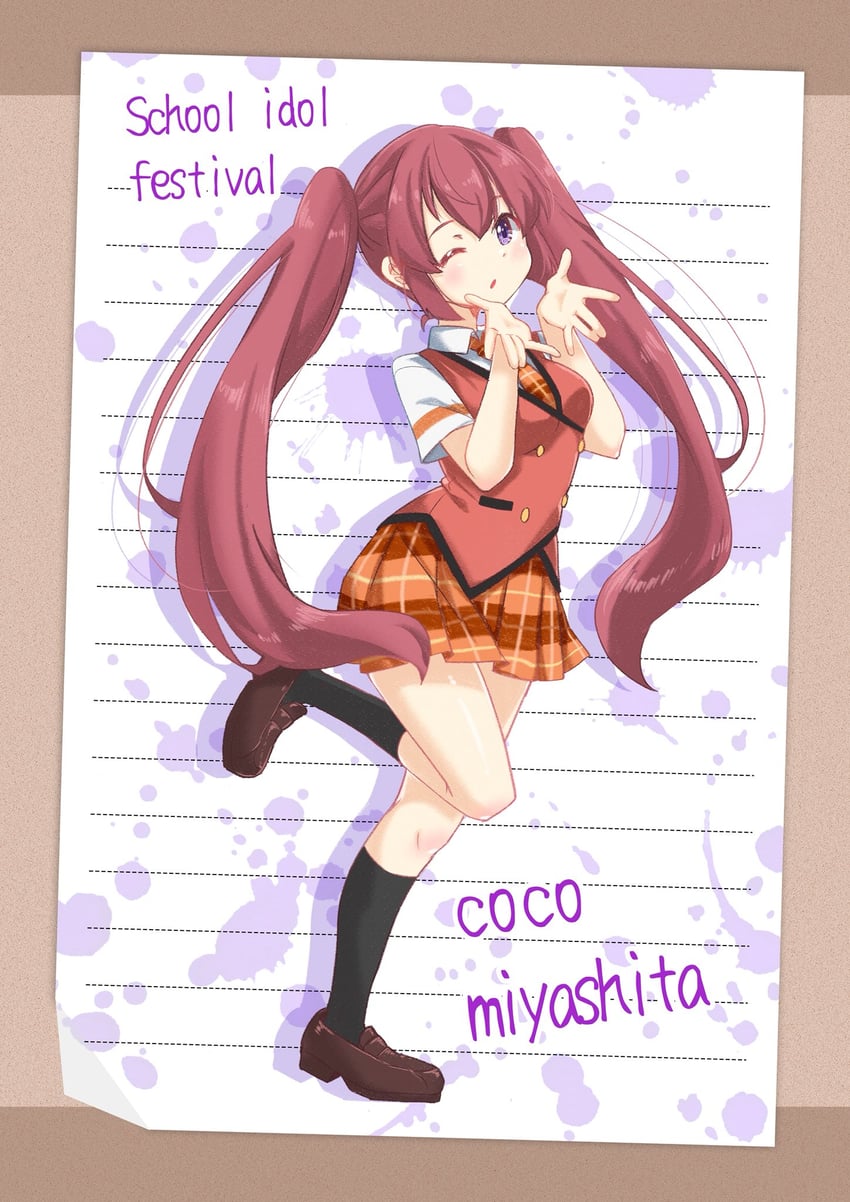 miyashita coco (love live! and 1 more) drawn by matsurugi_tsukasa