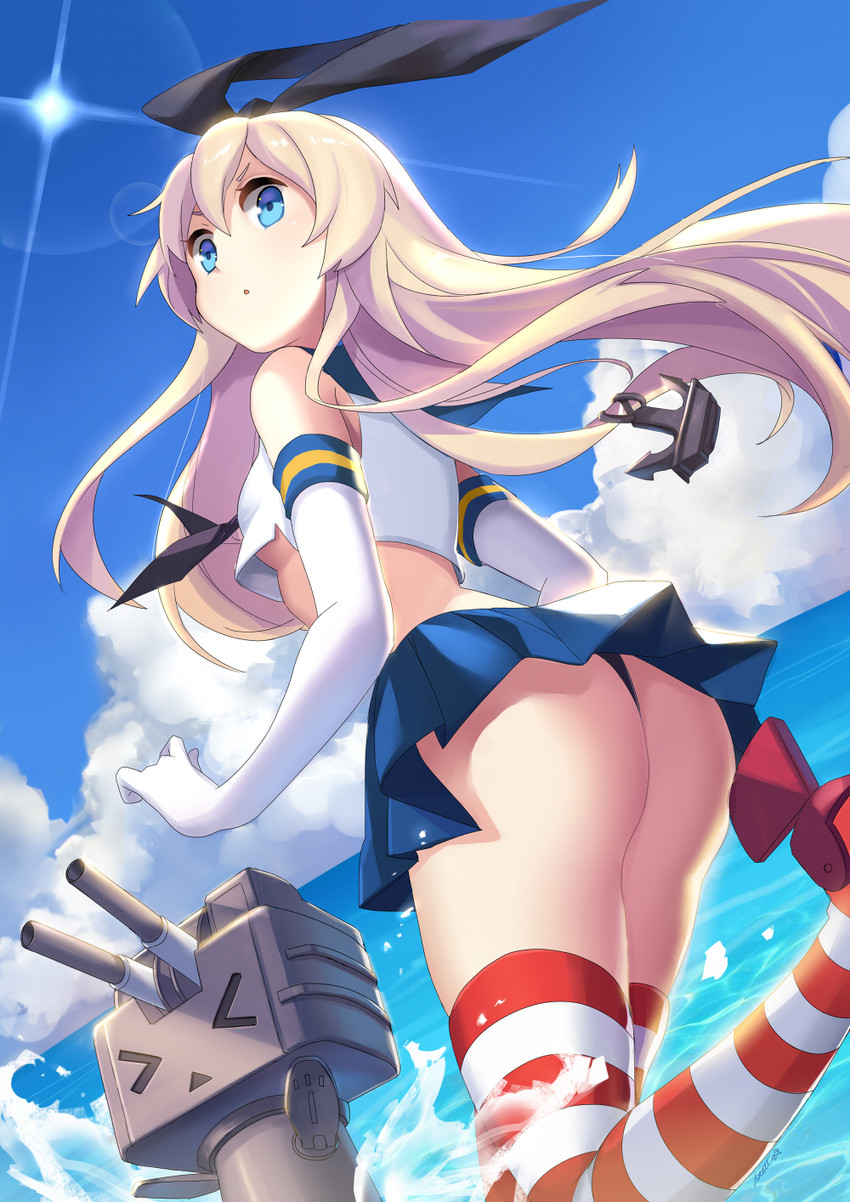 shimakaze and rensouhou-chan (kantai collection) drawn by stella_chen_yui