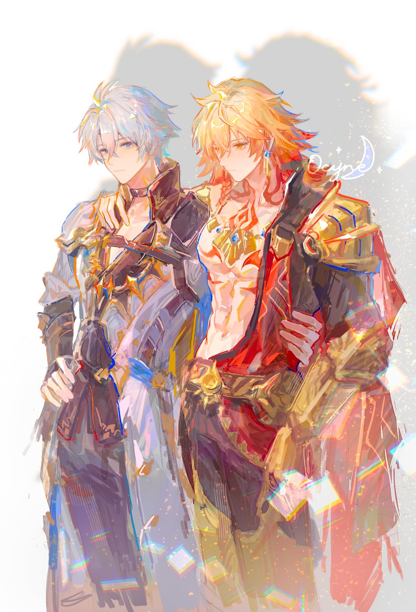 phainon and mydei (honkai and 1 more) drawn by yuqiu777