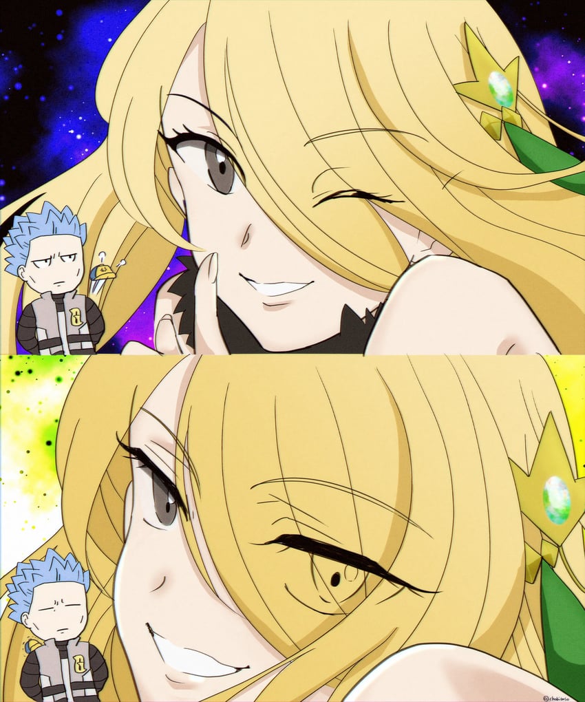 cyrus and cynthia (pokemon and 2 more) drawn by chobisato