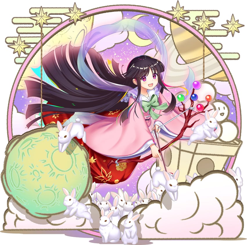 houraisan kaguya (touhou and 1 more) drawn by rotte_(1109)