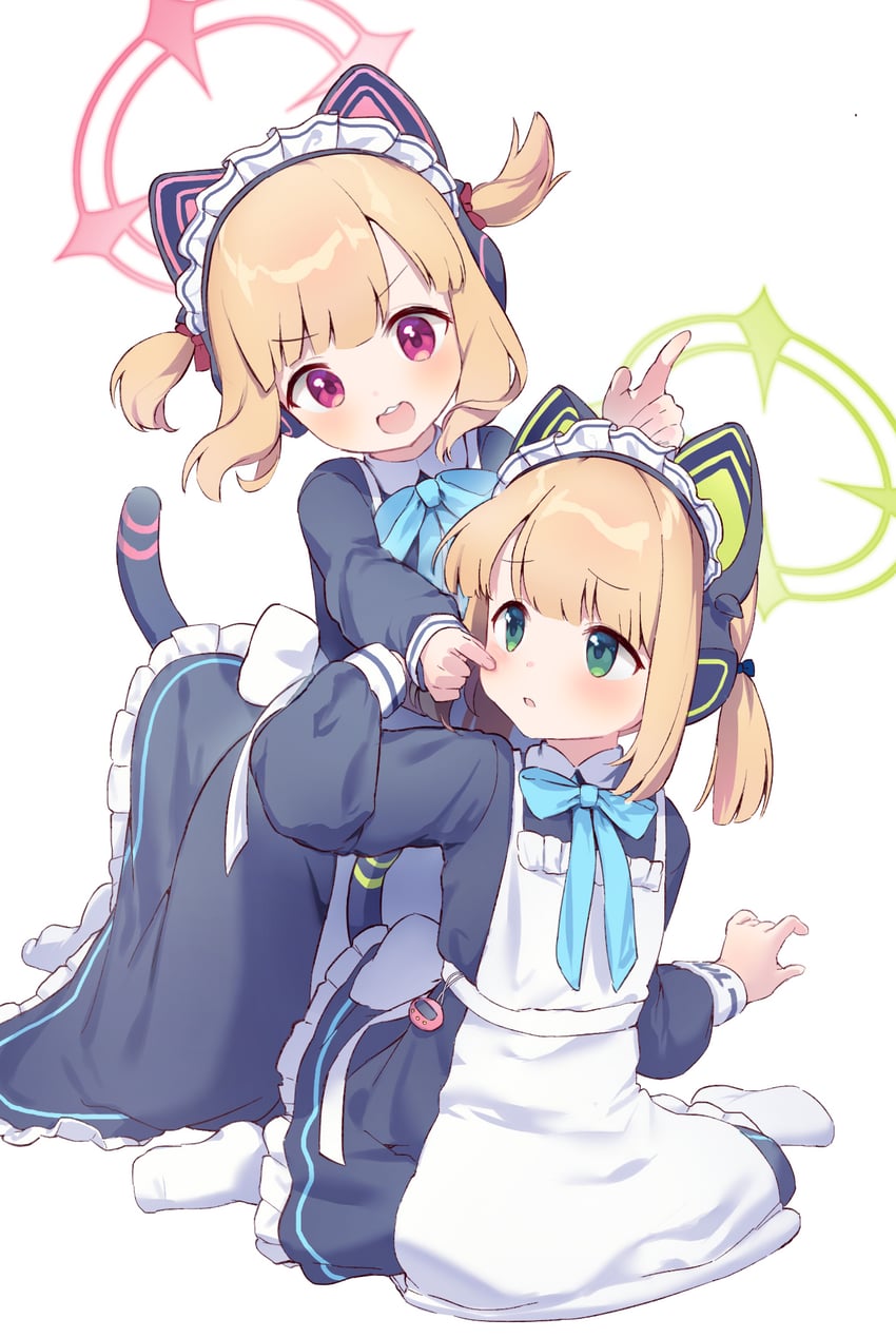 momoi and midori (blue archive) drawn by yu_yomota