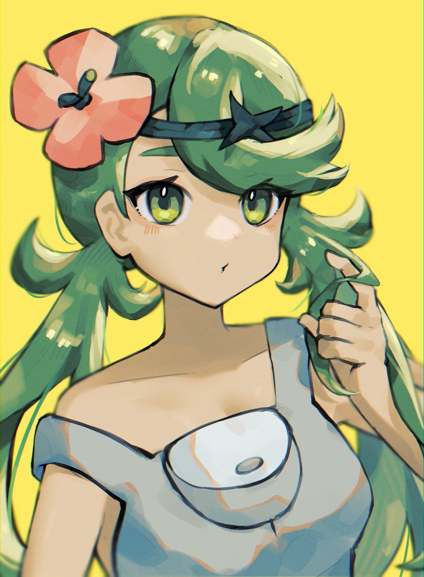 mallow (pokemon and 1 more) drawn by asatte_3z