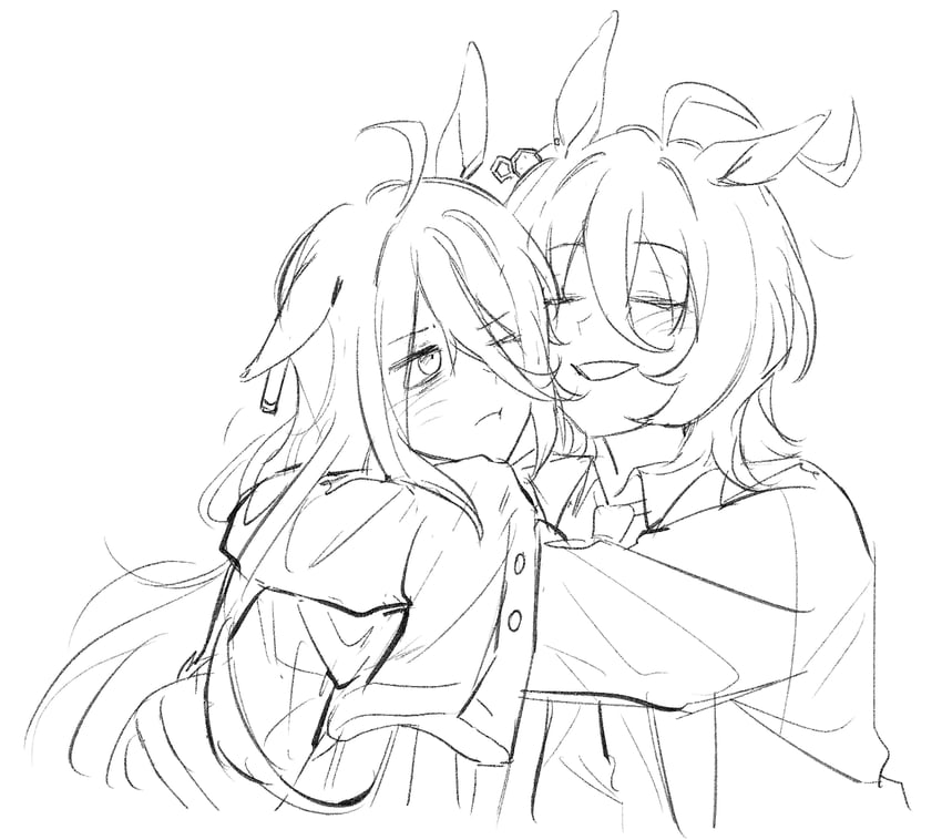 agnes tachyon and manhattan cafe (umamusume) drawn by pepperoni_ggr