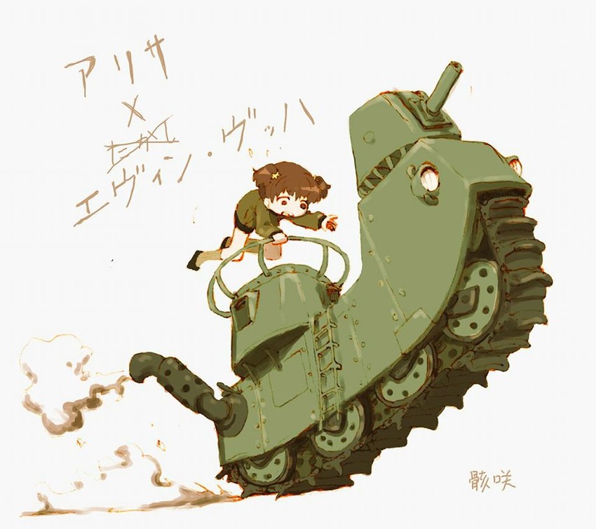 alisa (girls und panzer and 1 more) drawn by mukurosaki_mukuro