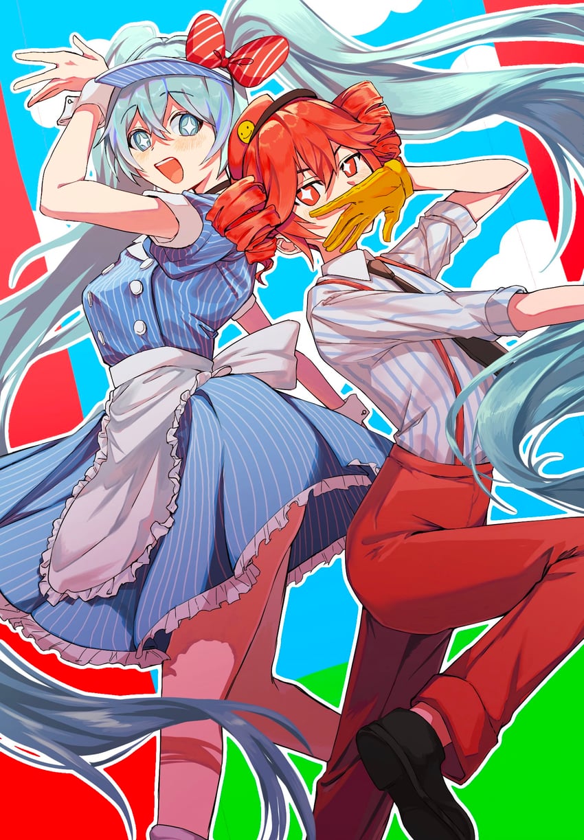 hatsune miku and kasane teto (vocaloid and 2 more) drawn by ka_nikama32