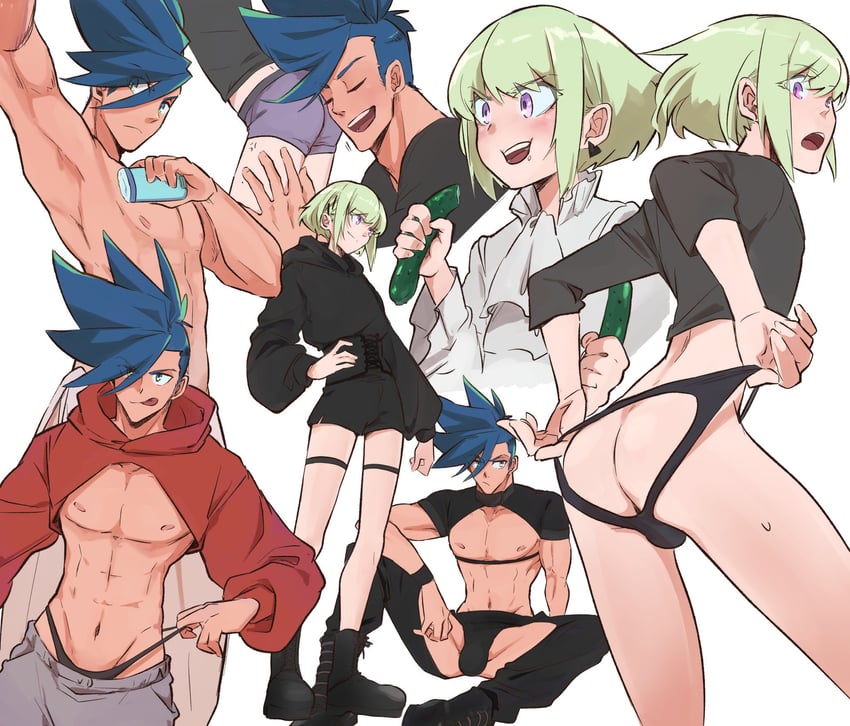 lio fotia and galo thymos (promare) drawn by aus_vaka