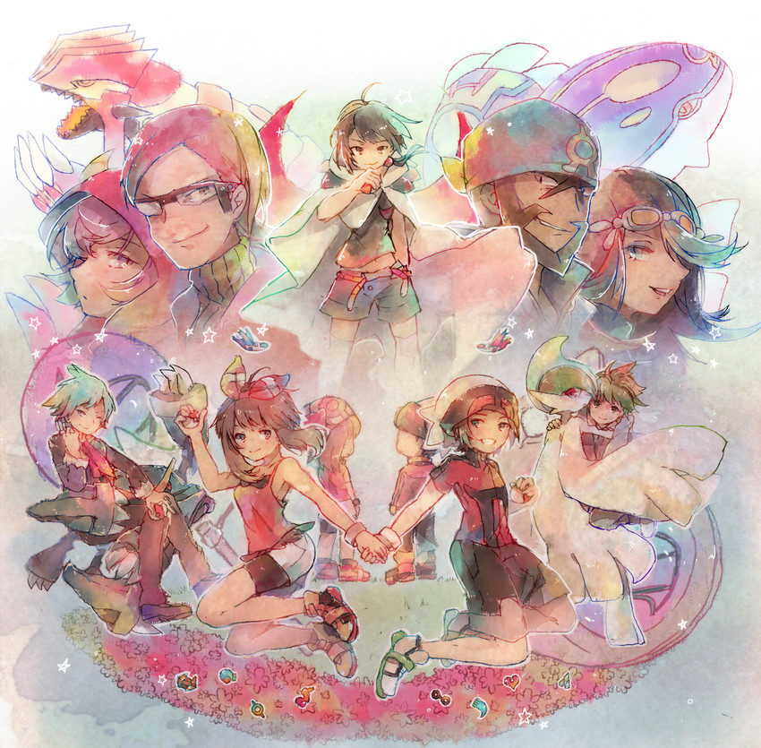 may, brendan, steven stone, gallade, latias, and 14 more (pokemon and 2 more) drawn by syerii