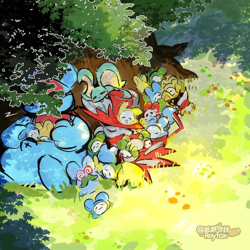 elfilin, daroach, doc, spinni, storo, and 1 more (kirby and 1 more) drawn by royfox65019597