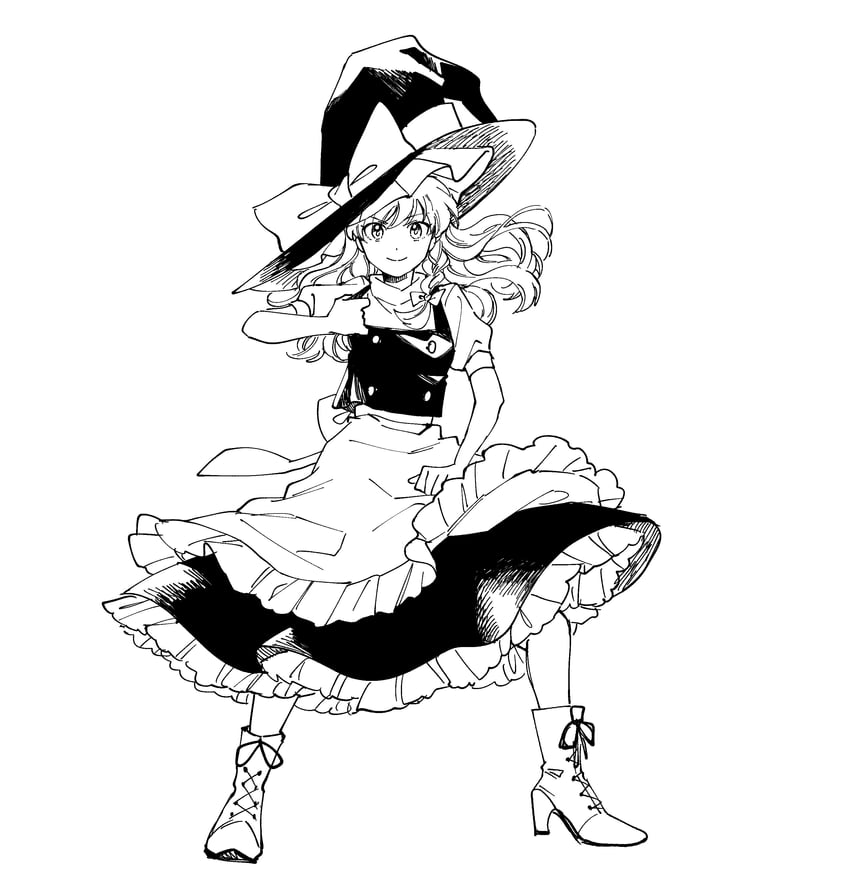 kirisame marisa (touhou and 2 more) drawn by natsume_(menthol)