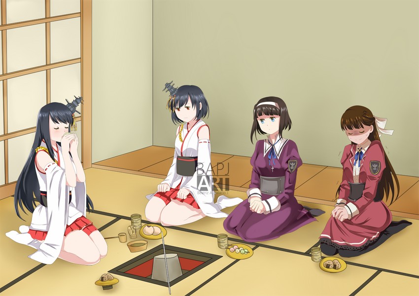 yamashiro, fusou, west virginia, and maryland (kantai collection and 1 more) drawn by beta_(joutarou)