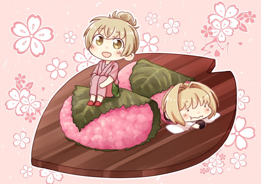yukihira itsuka and yasaka chouko (deaimon and 1 more) drawn by hinata_yuu