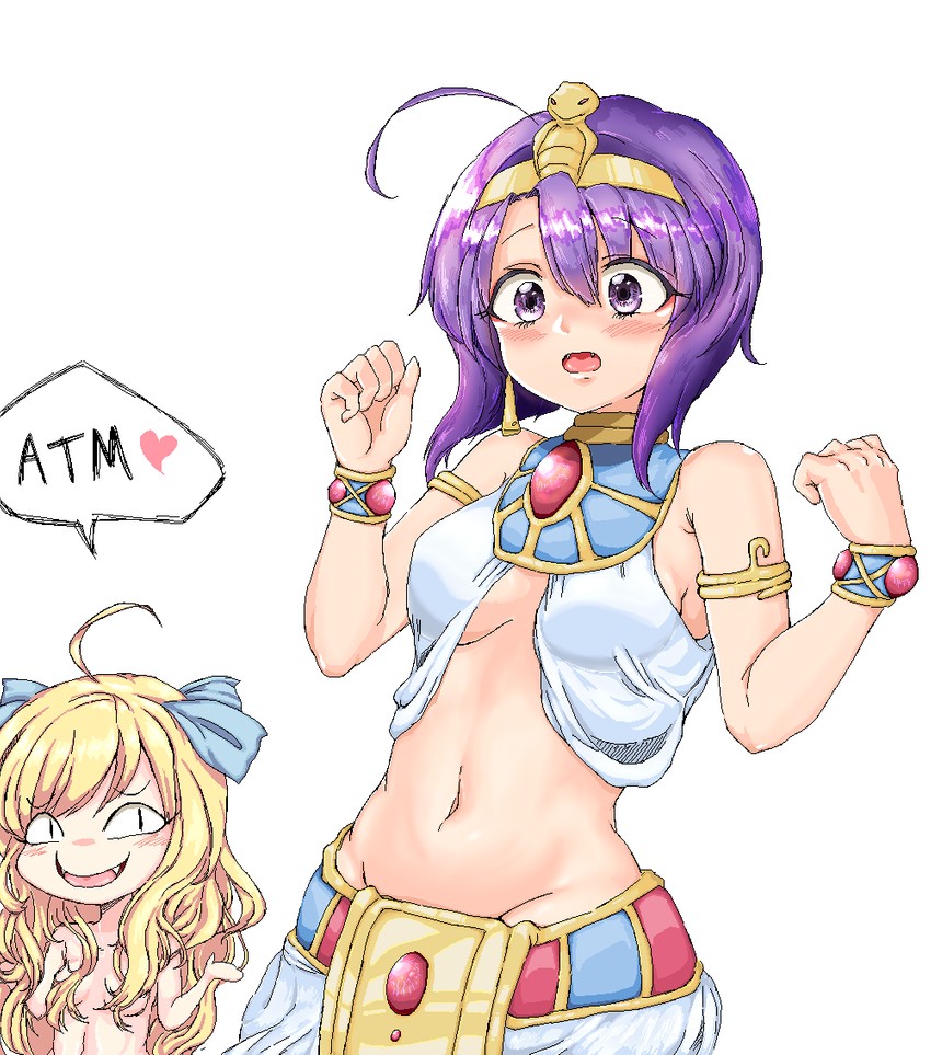 jashin-chan and medusa (jashin-chan dropkick) drawn by lee_mae_hyang