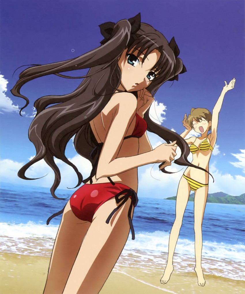 tohsaka rin and fujimura taiga (fate and 1 more) drawn by fujii_maki