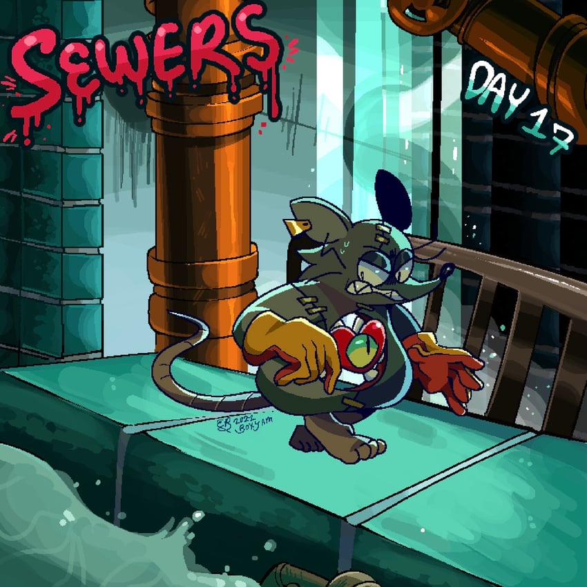 mad rat and heart (mad rat dead) drawn by boxyam