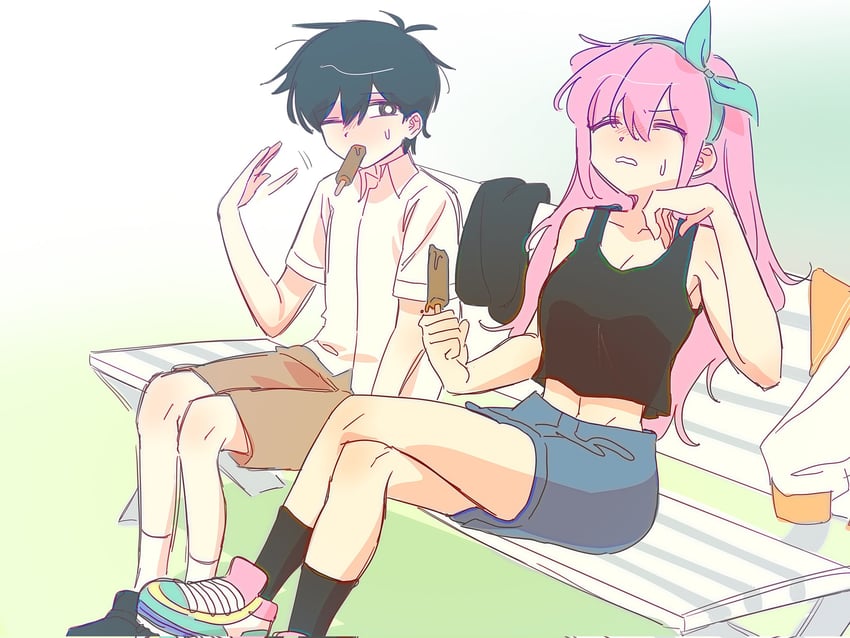 sunny and aubrey (omori) drawn by iomor_snuuy
