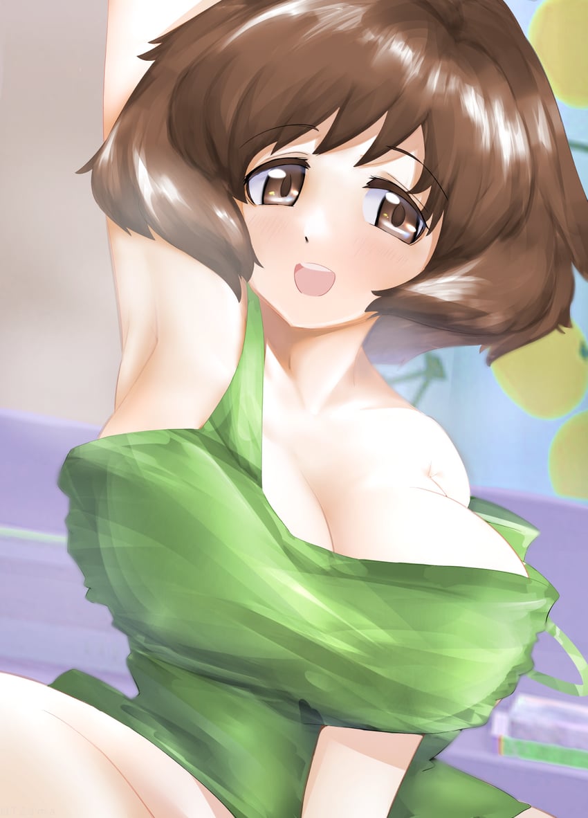 akiyama yukari (girls und panzer) drawn by trollzamahd