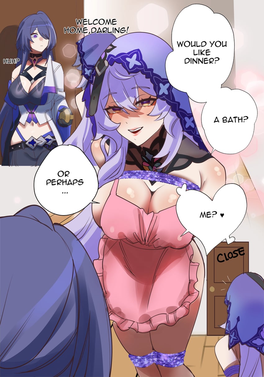 acheron and black swan (honkai and 1 more) drawn by pap_paprika