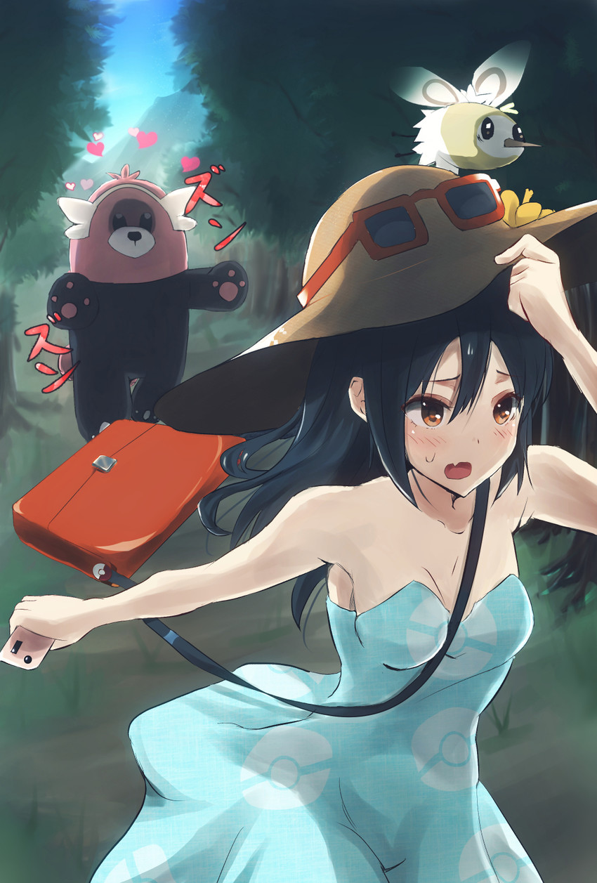 cutiefly, bewear, and sightseer (pokemon and 1 more) drawn by nero2