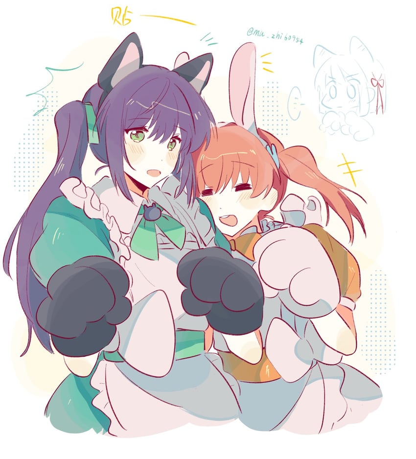 hinoshita kaho, otomune kozue, and momose ginko (love live! and 1 more) drawn by woodonly