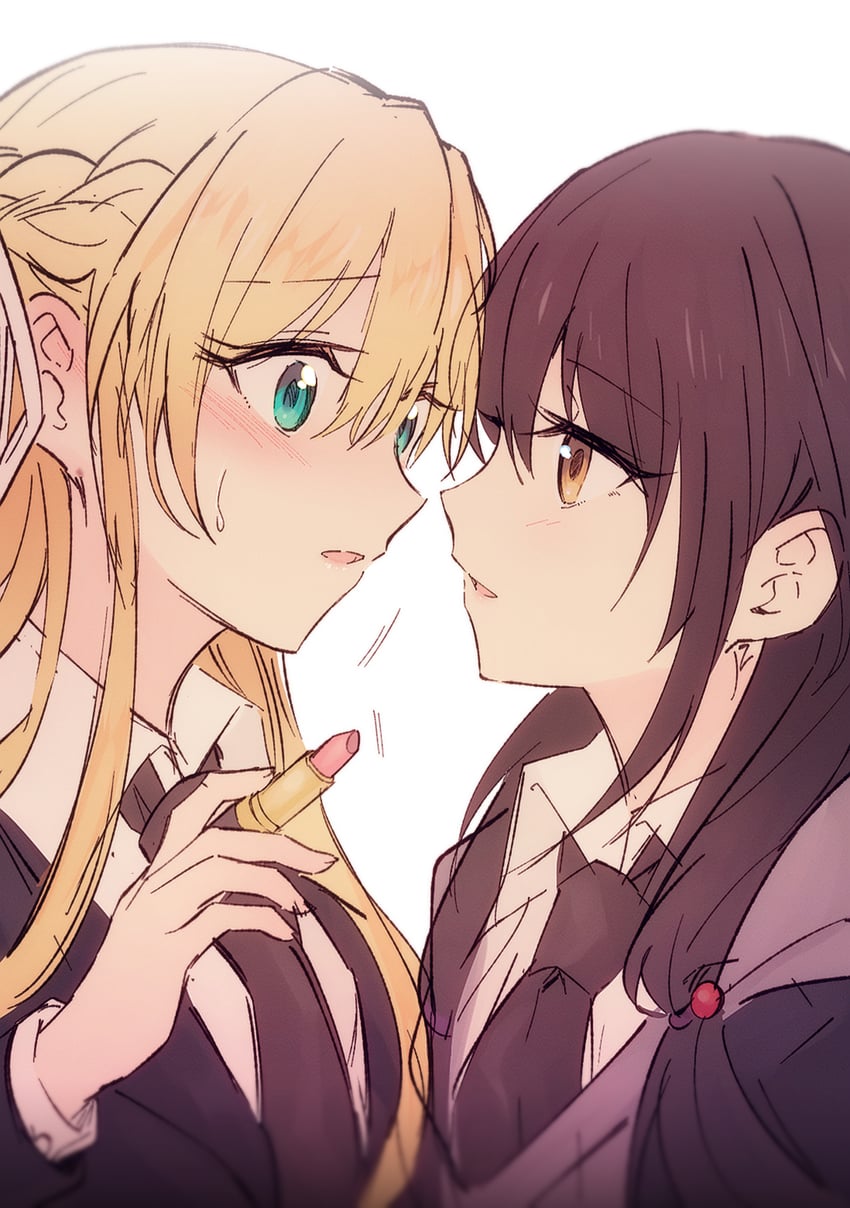 asakura karen and toujou tsukasa (heaven burns red) drawn by opi