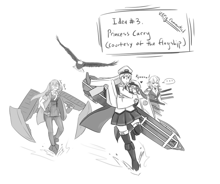 commander, enterprise, essex, grim, washington, and 1 more (azur lane) drawn by ordinary_kasa