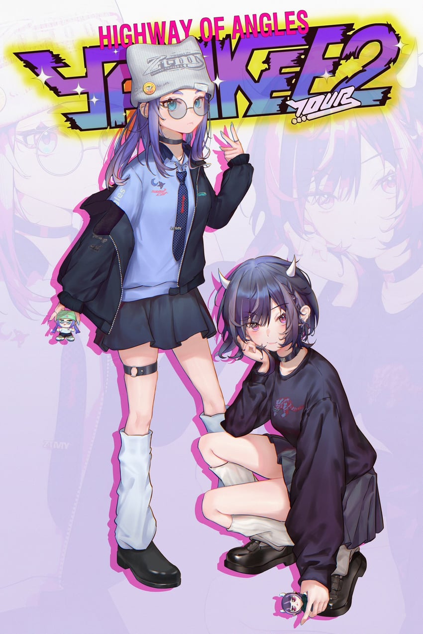 nira-chan (zutto mayonaka de ii no ni and 2 more) drawn by sanren8