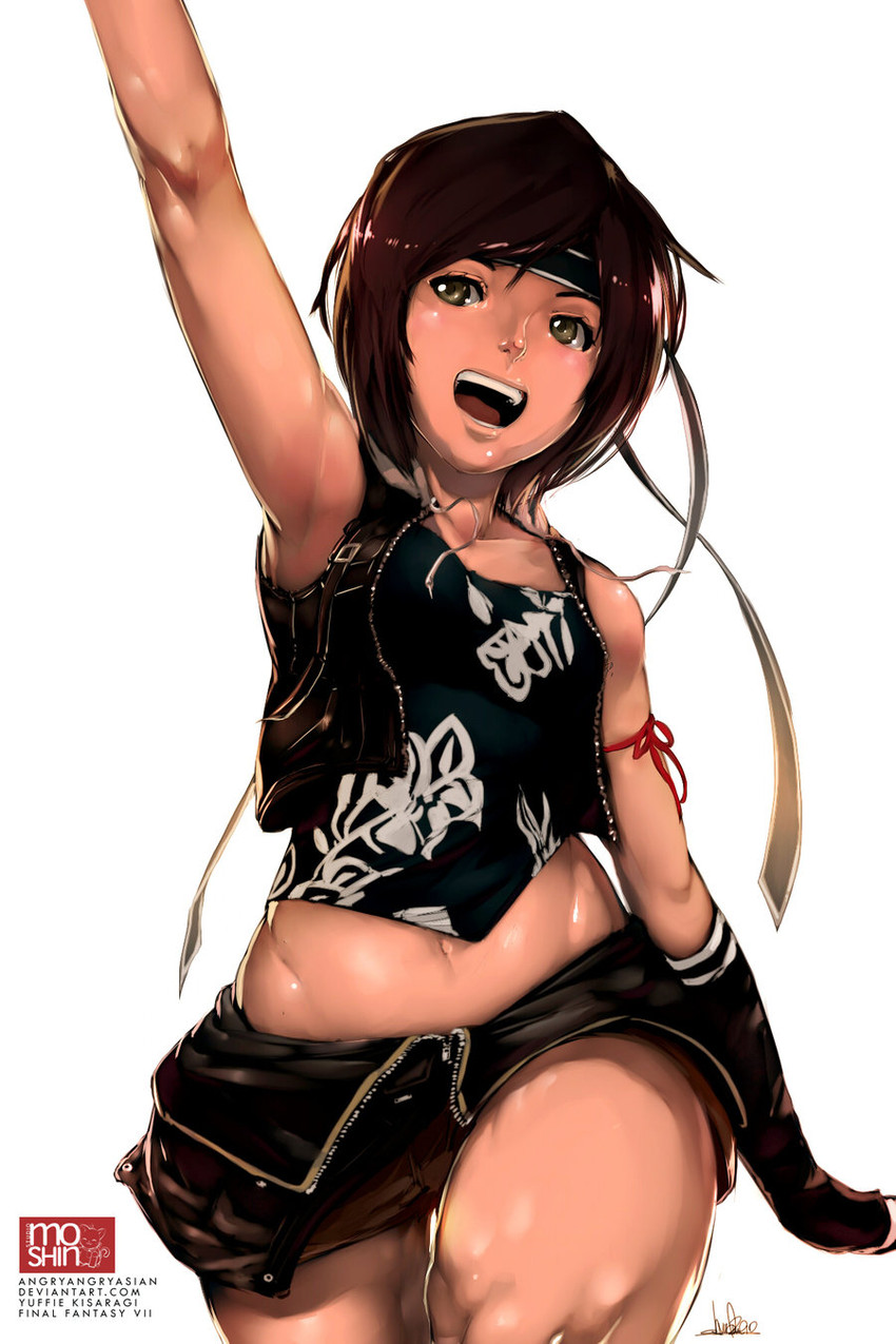 yuffie kisaragi (final fantasy and 2 more) drawn by david_liu