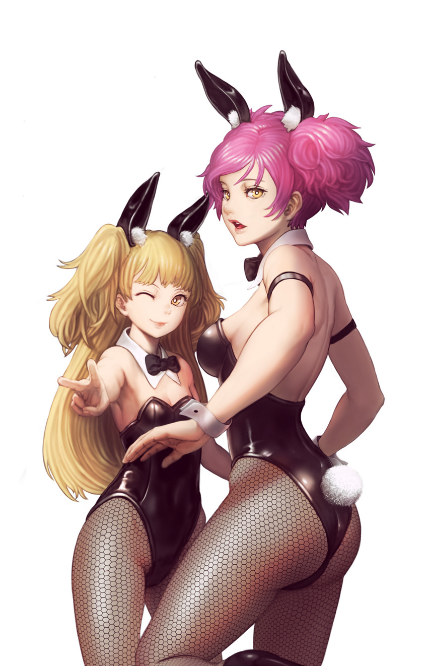 jougasaki mika and jougasaki rika (idolmaster and 1 more) drawn by banajune