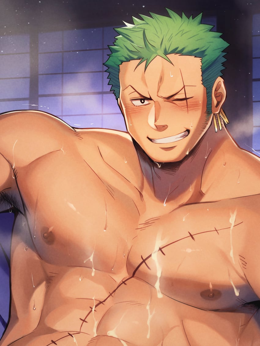 roronoa zoro (one piece) drawn by fai_(fai-storage)
