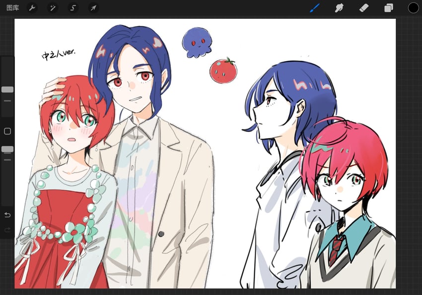 amate yuzuriha and shuji ito (gundam and 1 more) drawn by ikooto111