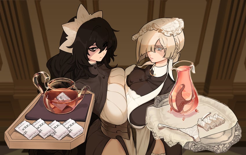 executioner maid and erica (original) drawn by centurii-chan