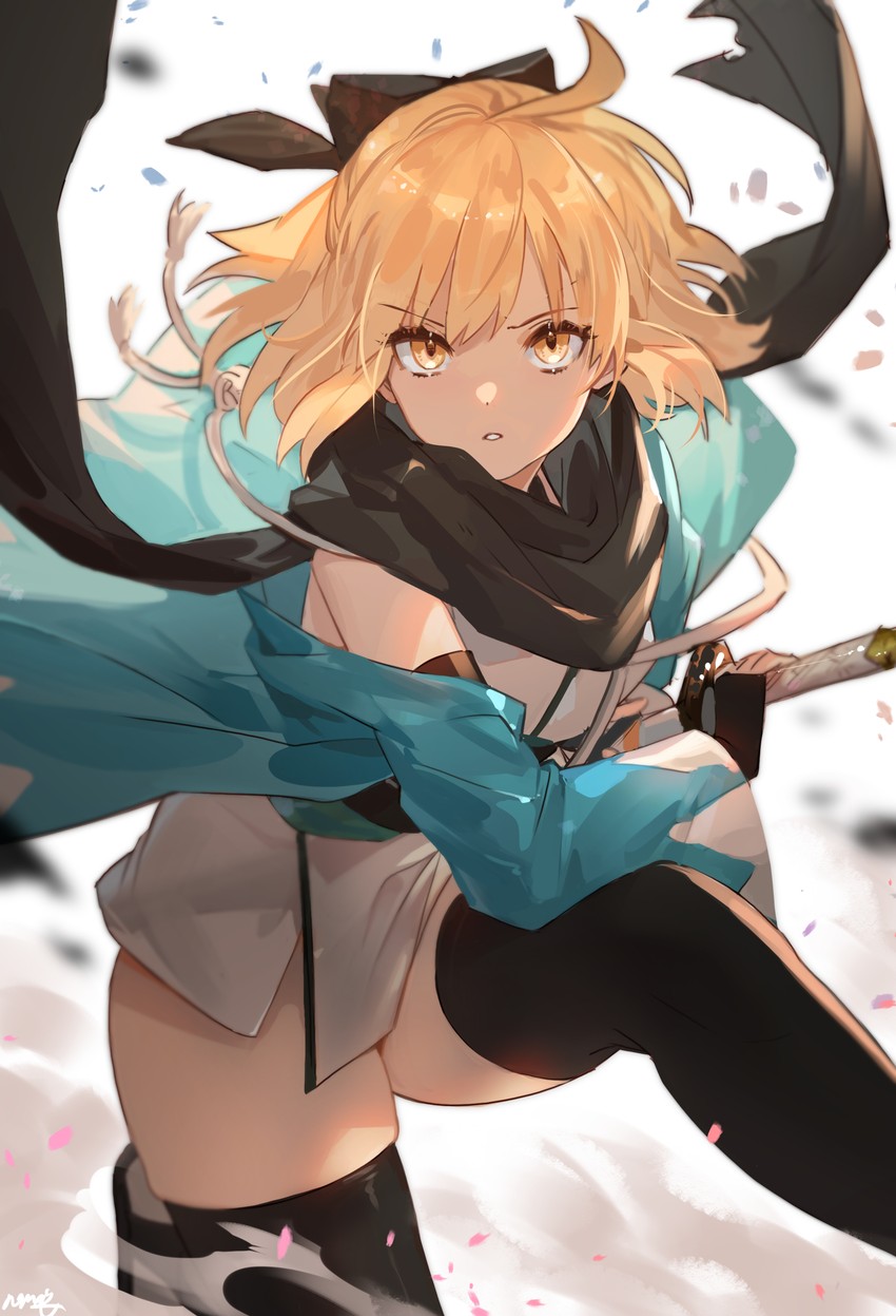 okita souji (fate and 2 more) drawn by nima_(niru54)