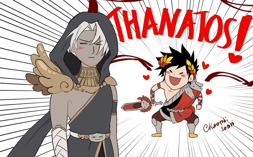 zagreus and thanatos (hades and 1 more) drawn by kurosaki_sasori