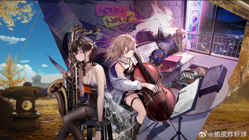 aa-12, hatsuchiri, and lind (girls' frontline and 1 more) drawn by cui_pi_zha_xia_qiu