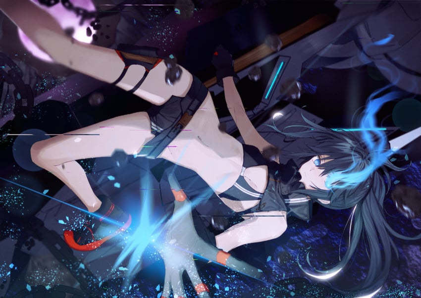 black rock shooter (black rock shooter and 1 more) drawn by yurumawari